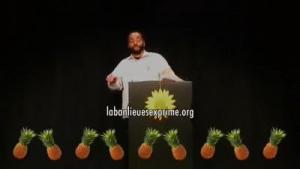 Gif avec les tags : Dieudo,ananas,chaud,danse,shoananas