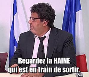 Gif avec les tags : Meyer Habib,haine,les masques tombent