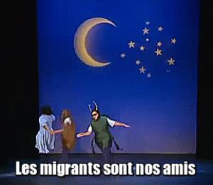 Gif avec les tags : Les inconnus,Moktar,cafard,insectes,les migrants sont nos amis,migrants,réfugiés