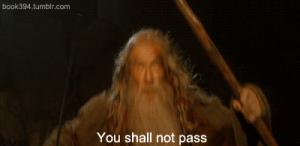 Gif avec les tags : you shall not pass