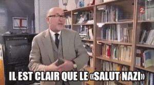 Gif avec les tags : Jakubowicz,inversé,nazi,quenelle,salut