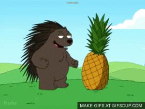 Gif avec les tags : ananas,hérisson