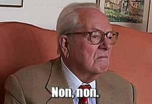 Gif avec les tags : Jean-Marie Le Pen,faux,non,pas du tout