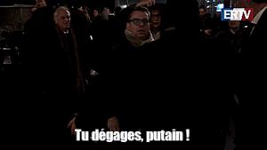 Gif avec les tags : ERTV,Frédéric Haziza,Haziza,Vincent Lapierre,dégages,dîner du crif 2016,insultes,putain