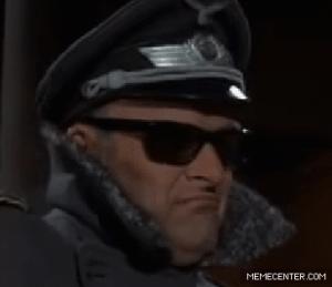 Gif avec les tags : colonel klink,deal with it,nazi,papa schultz