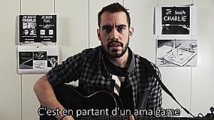 Gif avec les tags : amalgame,chanson,croix gammée,gauchiste,guitare