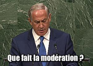 Gif avec les tags : Netanyahou,ONU,bibi,forum,que fait la modération ?,topic
