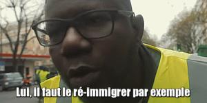 Gif avec les tags : gilet jaune,noir,ré-immigration,ré-immigrer