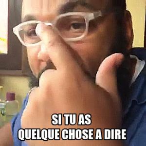 Gif avec les tags : Dieudo,dire,dis,menace,une chose à dire