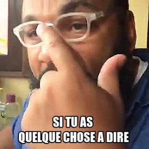 Gif avec les tags : Dieudo,dire,dis,menace,une chose à dire